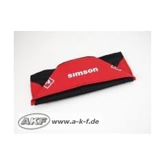 Sitzbezug SIMSON in Schwarz/Rot, strukturiert f�r S51, KR51/2