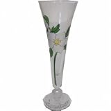 December Xmas Rose Fluted Vase