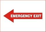 EMERGENCY EXIT (LEFT ARROW) 7