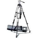 Miller System DS-20 ENG Fluid Head with 2 Stage Aluminum Tripod 420, On Ground Spreader, with Case