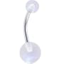 Belly - 7/16 Cool Clear Banana Belly Ring