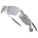 Motorola Oakley Razrwire Sonnenbrille mit Bluetooth Headset silber silber
