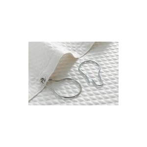Medline Large Ring Shower Curtain Hooks - Large Wire w/ Rollers, 1 dozen/pk - Qty of 12