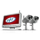 SVAT GX301-011 Digital Wireless DVR Security System with 7" LCD Monitor, SD Card Recording and 2 Long Range Night Vision Surveillance Cameras