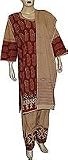 Indian Salwar Kameez Womens Dress Printed Embroidered Cotton Multicolored