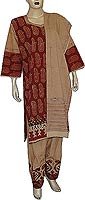 Buy Salwar Kameez Cotton Printed Mirror Embroidered Dress Size M (slk453)