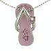 Pink Beach Sandal Large Necklace Pendant
