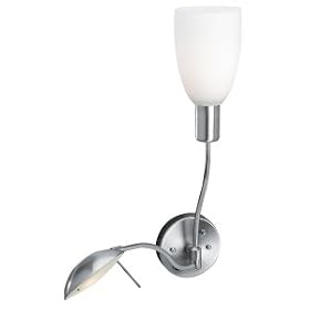 Twin Gooseneck White Glass Wall Light