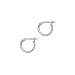 14KT White Gold 1.5mm 3/8 Inch Hoop Earrings