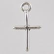 Tiny Sterling Silver Cross Charm or Pendant, #2509