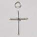 Tiny Cross Charm in Sterling Silver, #2509
