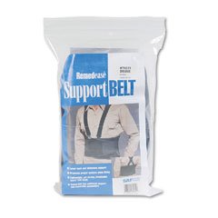Office Product: SAF76031 Remedease Deluxe Back Support Belt, Black, Size Large fits Waist 36