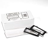 21566RqgLhL. SL160  Panter Company SL 1 Spring lock metal label holders binders, 1 binder cap., clear/black, dozen