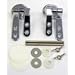 Toilet Seat Hinges for Wooden Seats - Chrome Metal
