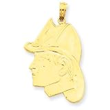 Gold Firefighter Charm Pendant Necklace Gift