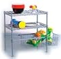 3 Tier Wire Shelving with One Slide Basket Unit