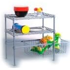 3 Tier Wire Shelving with One Slide Basket Unit by MAXTREND USA