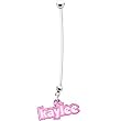 Custom Pink Personalize Pregnant Belly Ring