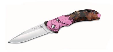 Buck Bantam BBW Hunting Knife (Mossy Oak Pink Blaze Camo)