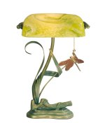 Dale Tiffany TA50006 DragonFly 1 Light Desk Lamp in Verdigris