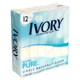 Ivory Bar Soap, Simply Ivory, Packaging May Vary, 12 - 4.5 oz (127 g) bars [54 oz (3.37 lb) 1.53 kg] (Pack of 3)