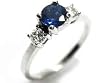 18k White Gold Natural Sapphire & Diamond Ring Size 6.25 Ct.tw 1.25