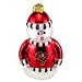 Blown Glass Snowman Ornament - Tampa Bay Buccaneers