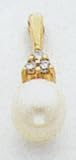 14kt Pearl with Diamond Pendant - XP248PL/AA