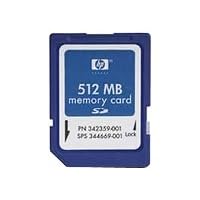 HP Flash memory card 512 MB SD 21578PGNAML. SL500 AA200 HP Flash memory card 512 MB SD