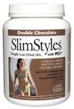 Natural Factors - SlimStyles Double Chocolate Weight Loss Drink Mix with PGX - Powder - 1lb 12oz