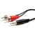 Cables Unlimited Stereo 3.5mm To 2 RCA Cable (25 feet, Black) AUD-1200-25
