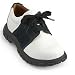 Umi Half-Pint Saddle Shoe, white/navy size 22