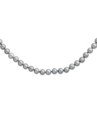 Sterling Silver 8-9mm Grey Freshwater Cultured Pearl Necklace