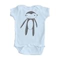 Boy's Light Blue Monkey Design One Piece Bodysuit - 6 Months