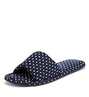 Open Toe Spotted Mule Slippers