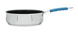 Ethos Aldo Zilli Mondo Professional Non Stick Frying Pan, Stainless Steel, 24 cm