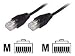 Bleil ISDN RJ45/S-RJ45/S Anschlusskabel flach schwarz 1.00m