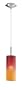 Eglo 83202A Troy 1 One Light Pendant Fixture, Nickel-Frosted Red-Orange
