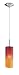 Eglo 83202A Troy 1 One Light Pendant Fixture, Nickel-Frosted Red-Orange