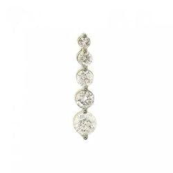 Round Diamond Journey Pendant in 14K Yellow Gold