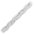 14kt. White Gold, 7" Braided Fox Bracelet