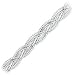 14kt. White Gold, 7" Braided Fox Bracelet
