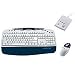 KeyTronic EMS KT Cordless Desktop Optical grau/blau Tastatur schnurlos 104 Tasten D + Cordless Scrollmaus Grau