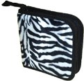 CD/DVD Wallet/Holder Faux Zebra Fur Holds 24 each
