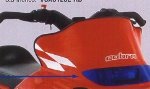 Polaris XCR 120 00-05 Low Red W/ White Check Cobra Windshield