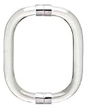 CRL 8 Smooth Style Acrylic Back-To-Back Shower Door Pull Handle with Chrome Rings