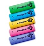 Integral USB Splash Drive, USB 2.0,1Gb, Pink, Shock and Water Resistant, PC & MAC Compatible, 2 Year Warranty