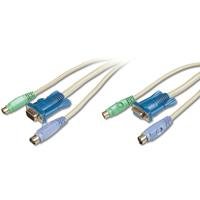 Assmann Octopus Kabel KVM Kabel HD15 / Stecker 2 x mDIN6 / Stecker HD15 / Bu. 2 x mDIN6 /  Preisvergleich