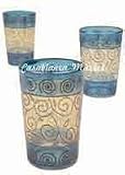 Moroccan Tea Glasses Blue Smara (Set of 6)