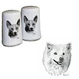 American Eskimo Small Salt and Pepper Shakers, Porcelain by Rosalinde (3')